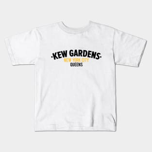 Minimalist Kew Gardens Logo - Capturing the Essence of Queens Kids T-Shirt